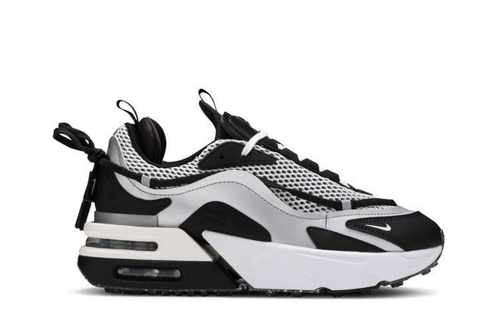 Кроссовки Nike Air Max Furyosa Nrg "Silver And Black" (Женская размерная сетка)