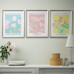 IKEA BILD  (ИКЕА БИЛД)  -  Плакат, цветочный рынок, 40x50 см