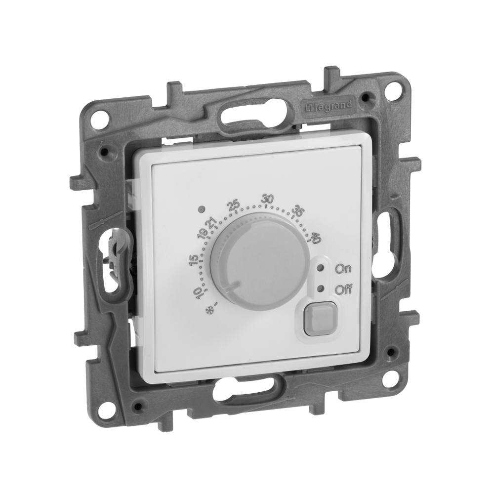 Терморегулятор для тёплого пола с внешним датчиком в комплекте 16А 230В - белый ETIKA Legrand
