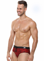 Мужские пляжные плавки с принтом (Размер: XL) (Цвет: голубой)