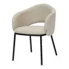 Стул Jude, бежевое букле, черные ножки