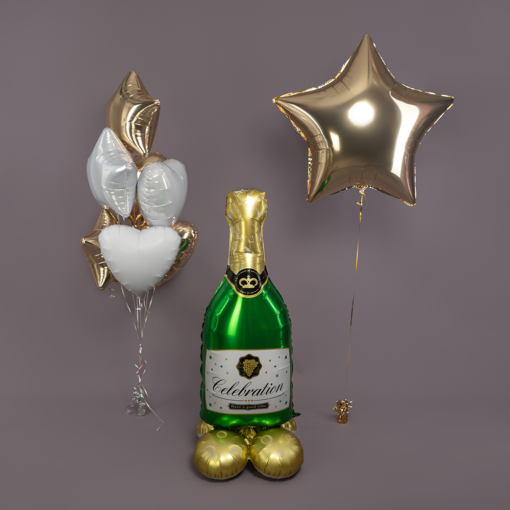 Фольгированный шар-фигура «Бутылка шампанского» AIR, 157 см