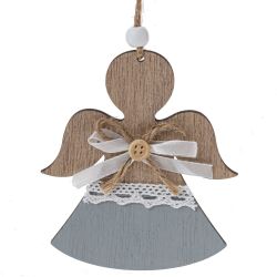 GAEM Изделие декоративное подвесное "Ангел/Ёлка/Звезда", L9 W1 H11,5 см, 3в.