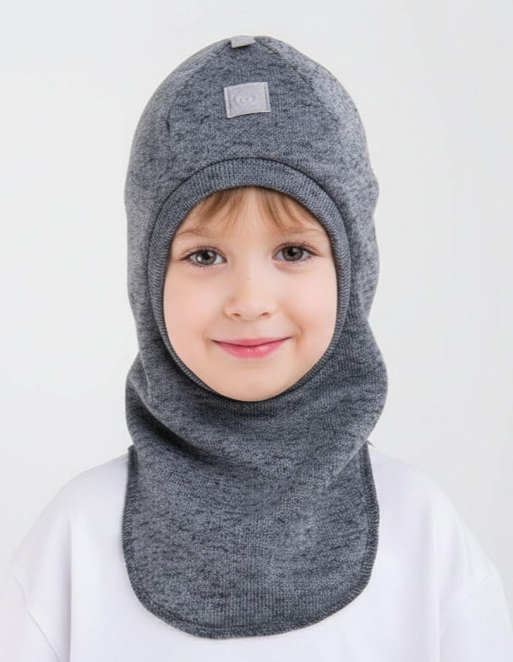 Шлем утепленный "Темно-серый меланж"