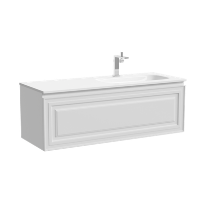 Тумба подвесная SANCOS Very  правая 1195х445х406, c одним  ящиком оснащенным доводчиками, Bianco , арт.VR120RW