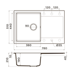 Мойка Omoikiri Daisen 78-PA Artgranit | Пастила
