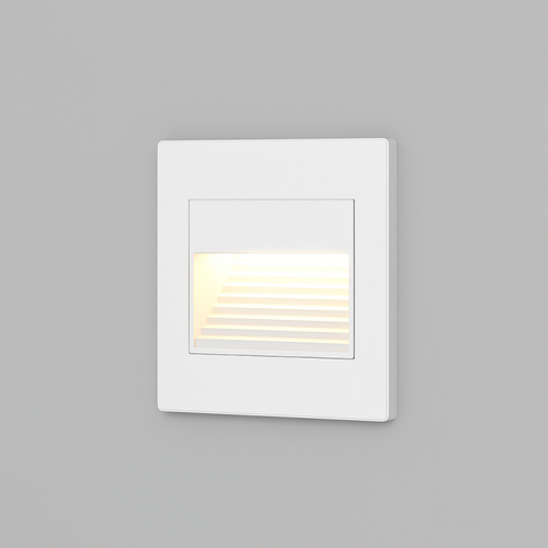 DK3050-WH Светильник встраиваемый в стену, IP 20, LED 3000, 1 Вт, белый, пластик