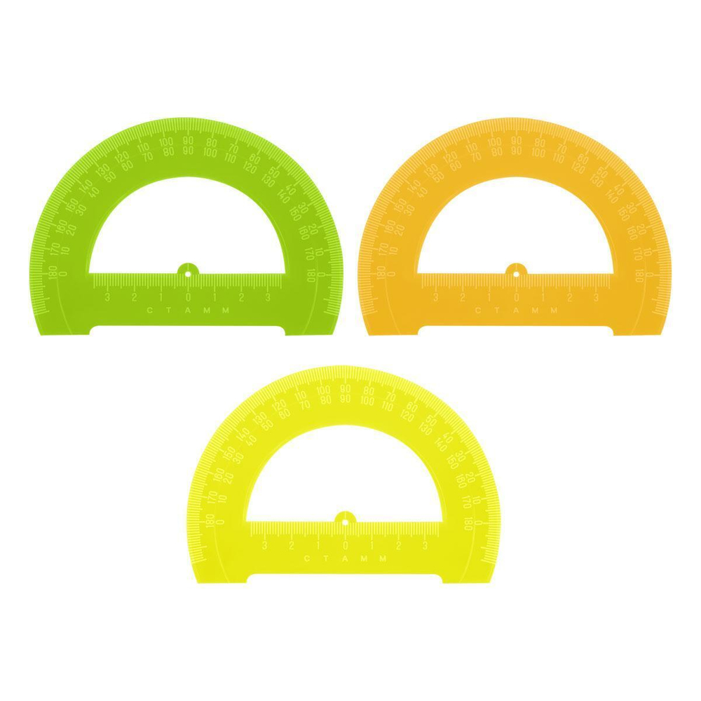 Транспортир 180*12см NEON Cristal в ассорт. (Стамм)