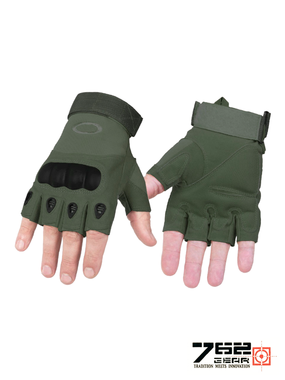 Перчатки беспалые с костяшками Oakley (Tactica 7.62 Gear) Factory Pilot Gloves (OK-323). Олива