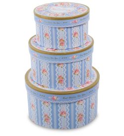 WF-41-A Набор коробок из 3шт «С наилучшими пожеланиями» цв.голубой