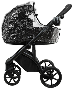 Детская коляска Roan Bass Next 2.0 3 в 1 с автокреслом Tutis Elo Lux EduSky Black BSN/40/2 Caviar Black/Black/руч.Black