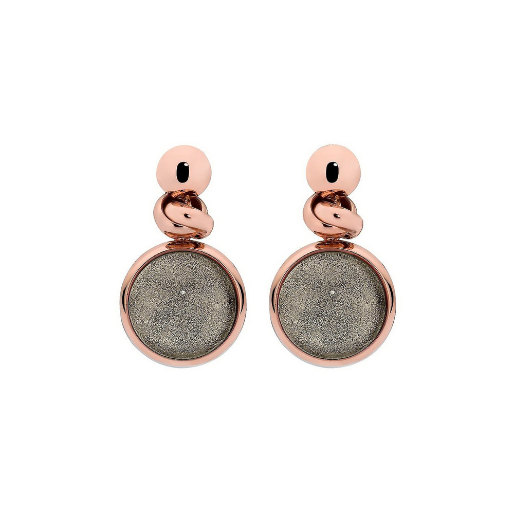 Серьги Qudo Caneva Big greige 312758 BW/RG