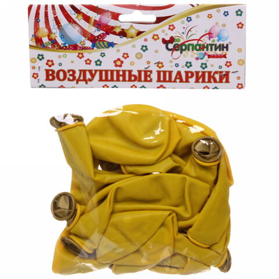 Воздушные шары «Фантазия» 10шт 12»/30см желтый