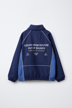 ZARA ВЕТРОВКА ИЗ ВЫСОКОТЕХНОЛОГИЧНОЙ ТКАНИ, СИНИЙ