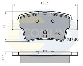 COMLINE - CBP01528-CML - Brake Pad Set, disc brake