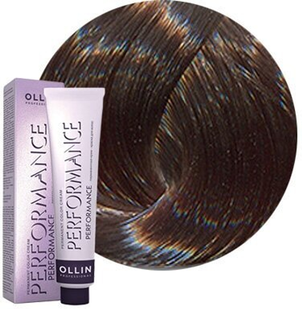 OLLIN PERFORMANCE 7/1 русый пепельный 60мл Перманентная крем-краска для волос