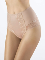 Высокие трусики-слипы Snejanna с кружевом (Размер: 42) (Цвет: кофейный)