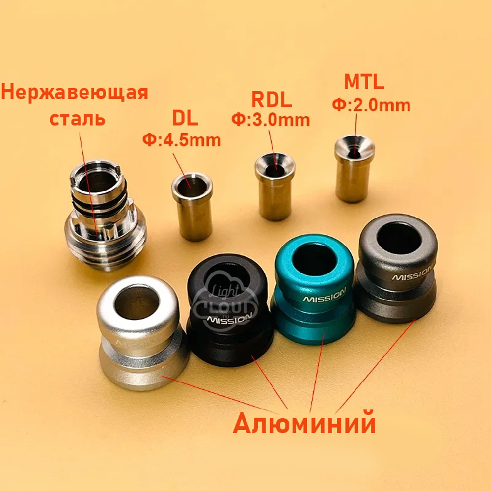 Mission XV Cosmos sleeve Boro drip tip by YFTK