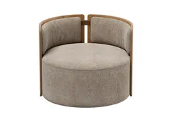 Кресло крутящееся Lagom 800 (бежевый букле, натуральный дуб)