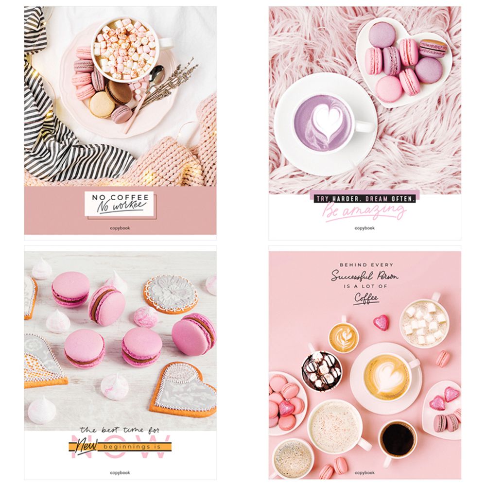 Тетрадь 48л, А5, клетка, Спейс Стиль. Coffee for dreams глянцевый лак