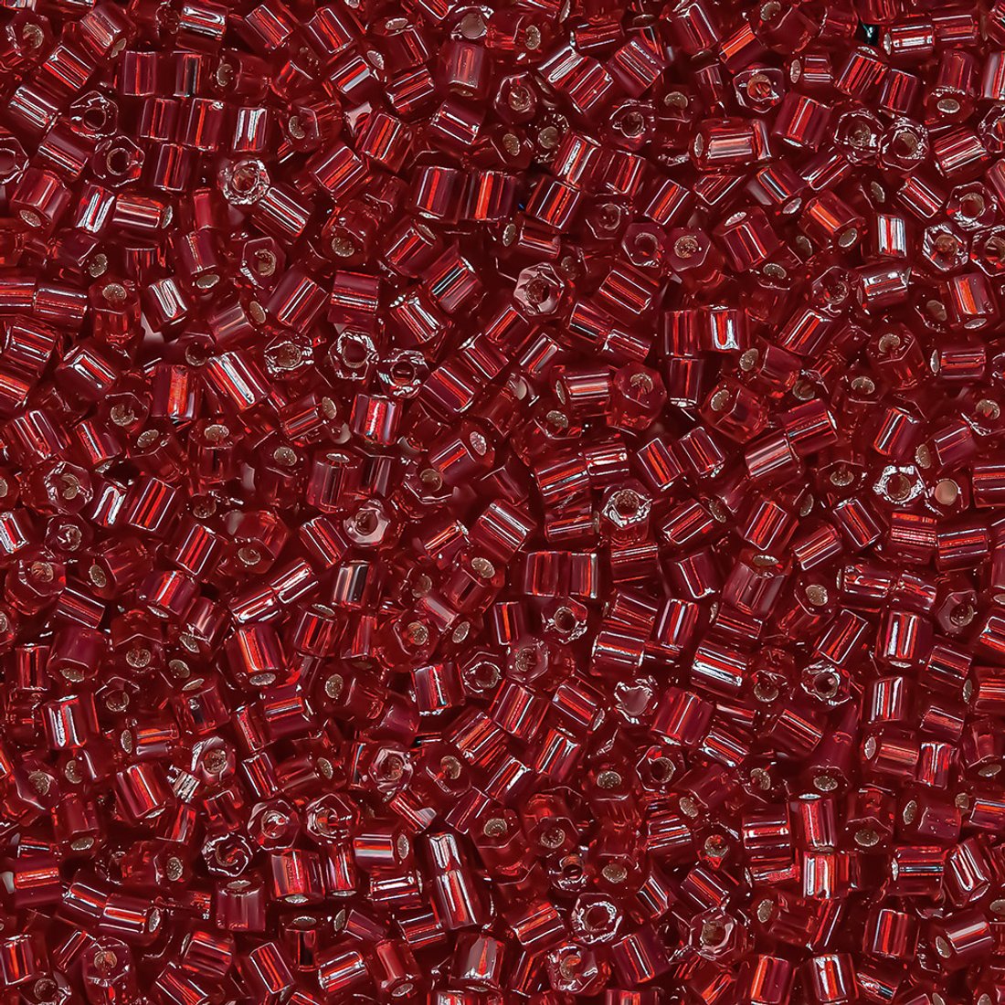 Японский бисер TOHO Hexagon (№25C), с внутренним серебрением, прозрачный