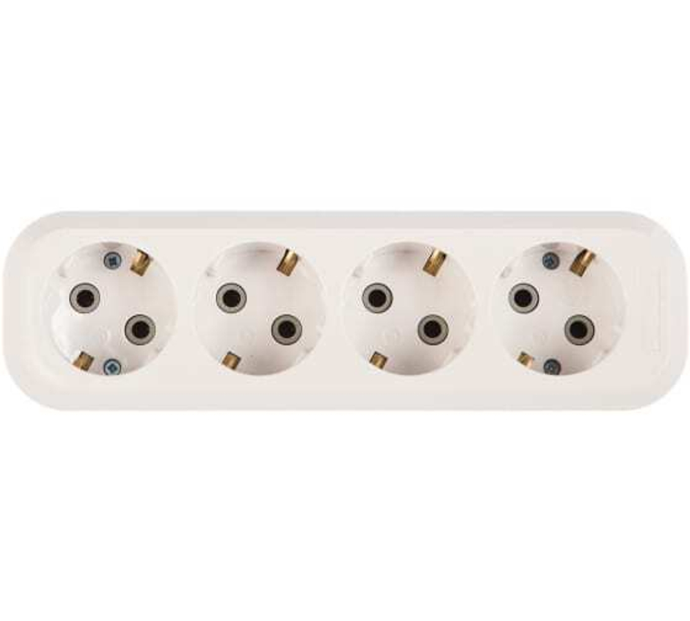 Колодка 4 гнезда,с заземляющими контактами Е304