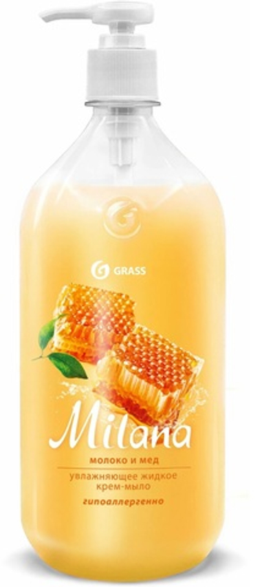 GraSS Milana крем-мыло увлаж. Молоко и Мед 500мл.