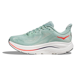 Мужские беговые кроссовки Hoka Clifton 10 M зелёно-оранжевые