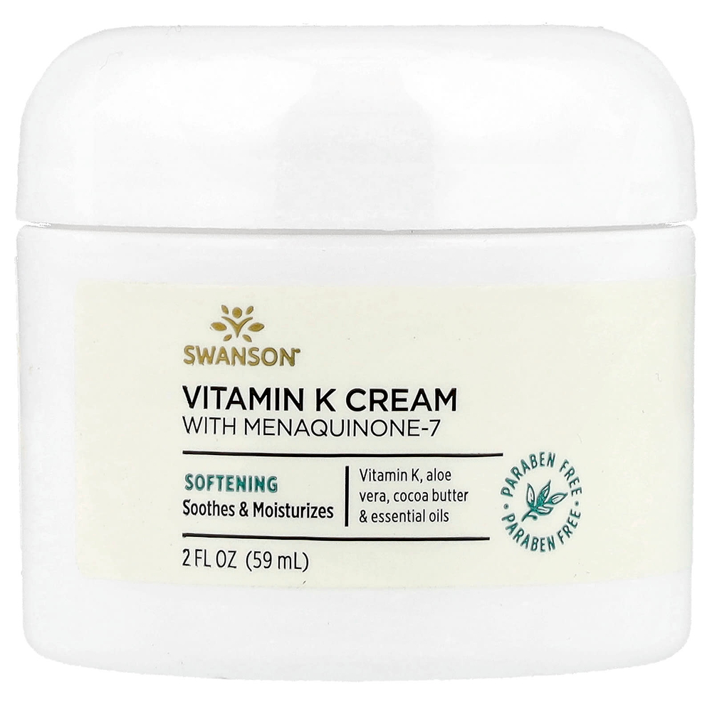 Swanson Vitamins, Крем с витамином К с менахиноном-7, 59 мл (2 жидк. унц.)