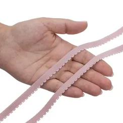 Резинка отделочная пыльно-розовая 10 мм (цв. 019), 641/10