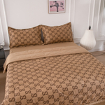 Комплект постельного белья Сатин с Одеялом 100% хлопок 160x80 на резинке OBR166