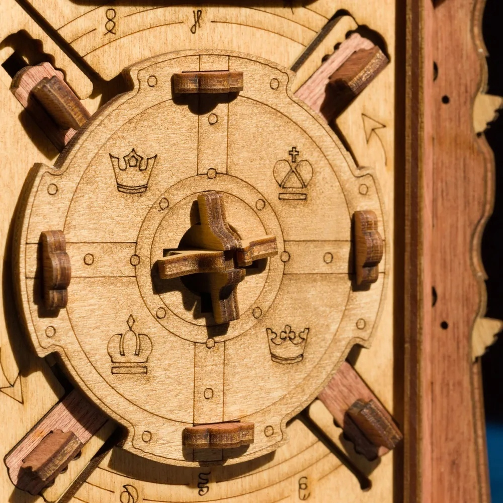 Деревянный Квестбокс "Испытание Камелота" от IDventure - головоломка, сборная модель, 3D пазл, коробочка с секретом