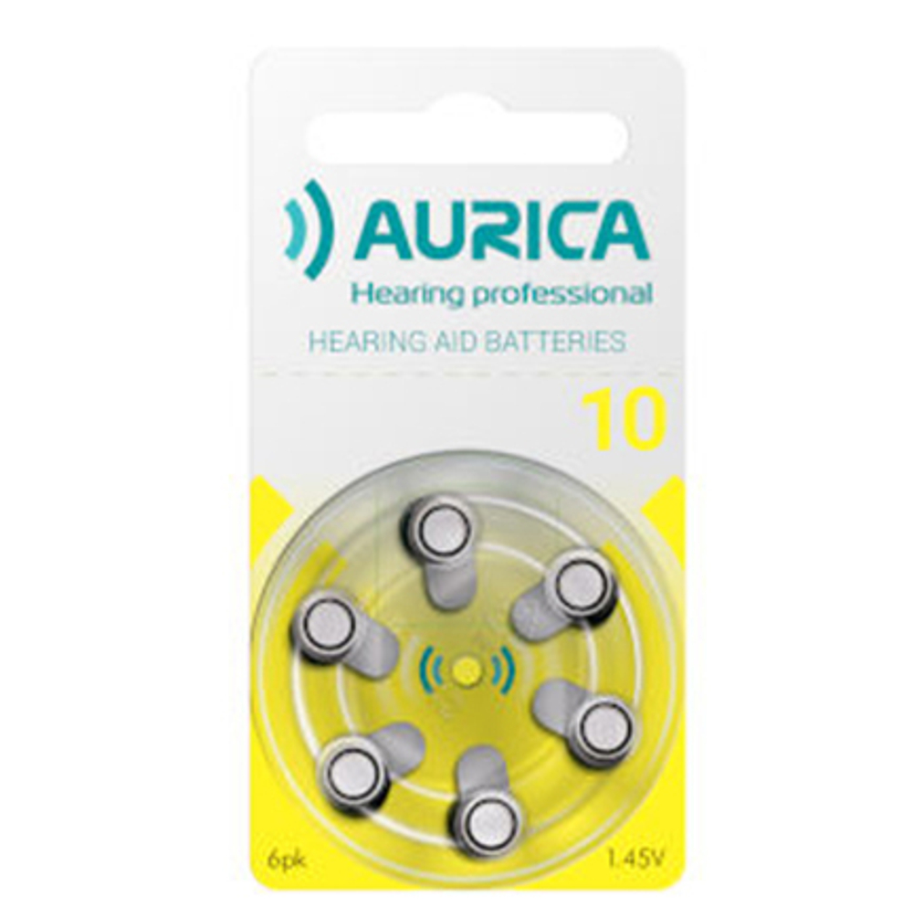 Батарейки для слуховых аппаратов AURICA 10 6шт/уп