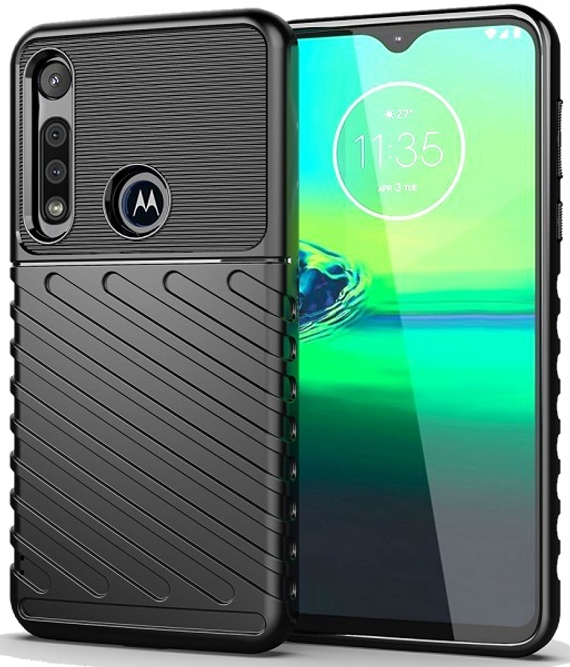 Чехол для Motorola Moto G8 Play (One Macro) цвет Black (черный), серия Onyx от Caseport