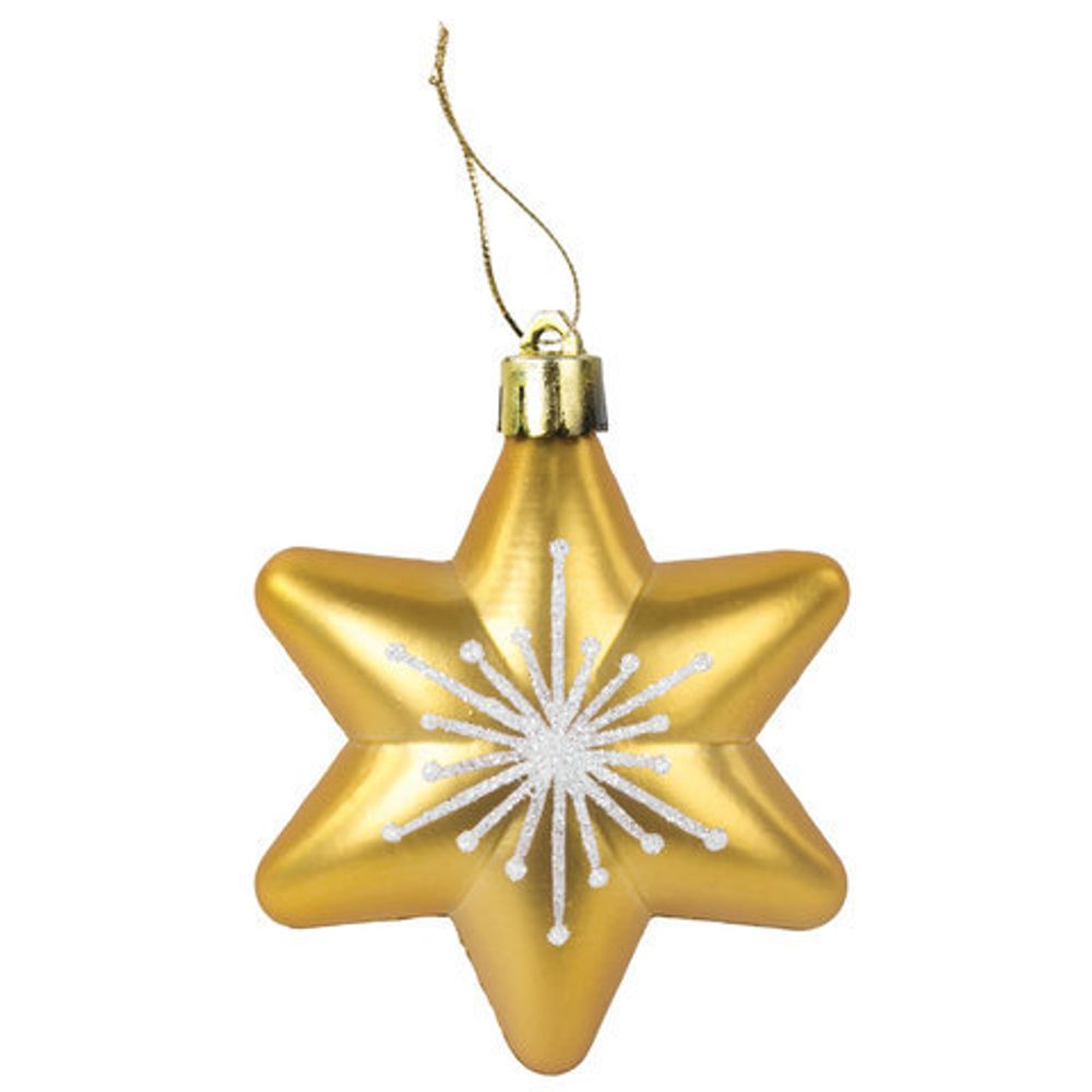 Набор украшений для ели ЗОЛОТАЯ СКАЗКА "Ель и звезды", 3 шт., пластик, цвет ассорти, 591112