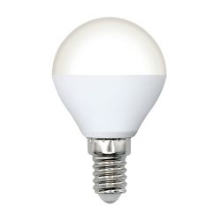 LED-G45-6W-3000K-E14-FR-DIM-SLS Лампа светодиодная. диммируемая. Форма шар. матовая. Теплый белый свет 3000K. ТМ Volpe