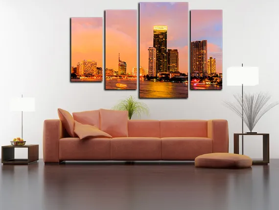 Модульная картина "Высоты у воды"