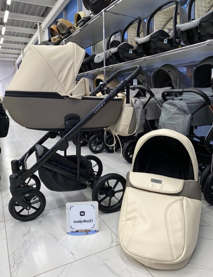 Коляска  OZON Ecco (2 в 1) (RIKO BASIC) 25 слоновая кость-бежевый