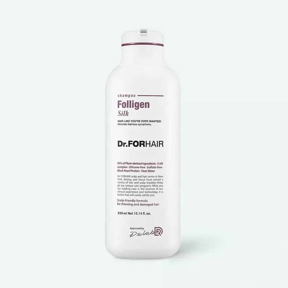 Шампунь от выпадения для поврежденных волос Dr.FOR HAIR Folligen Silk Shampoo 300 мл