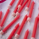 Набор свечей для торта 20 шт., 8 см, с держателями, розовые, ЗОЛОТАЯ СКАЗКА, в блистере, 591456