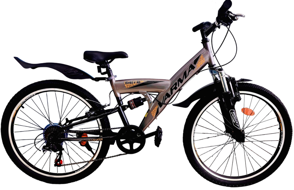 Велосипед 24" Varma RIVEZ V40 р.14" 7 ск. серо-оранжевый