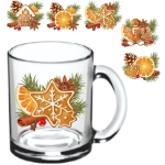 Кружка стеклянная 320мл «Со вкусом праздника» D1208/24