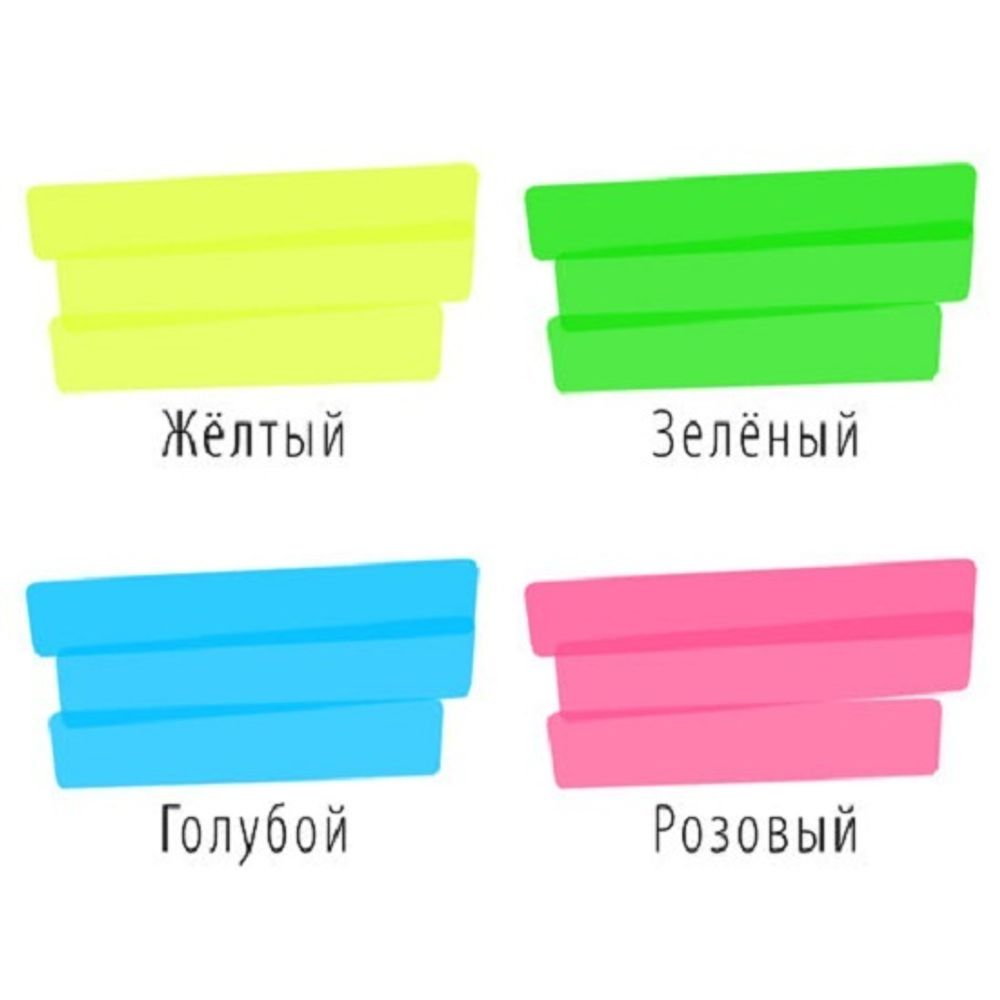 Набор выделителей текста 4цв, 1-5мм, Brauberg Contract, 150394