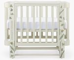 Детская кроватка-трансформер Happy baby Mommy Love в комплекте с расширением 160х70 sage