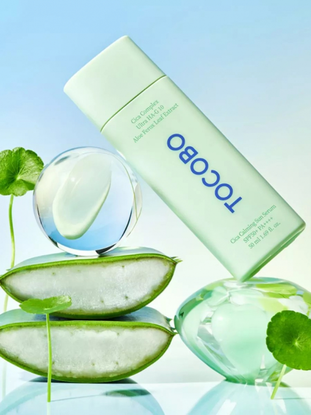 Tocobo Сыворотка солнцезащитная для лица с экстрактом центеллы Cica Calming Sun Serum SPF 50+ PA++++