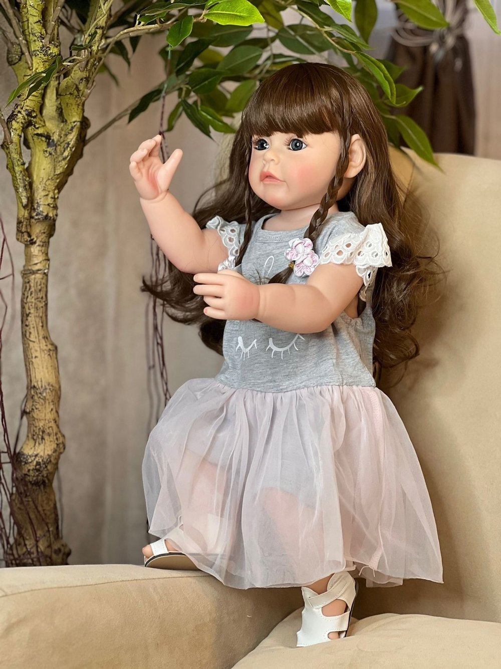 Кукла Реборн виниловая 55см в пакете (FA-284)