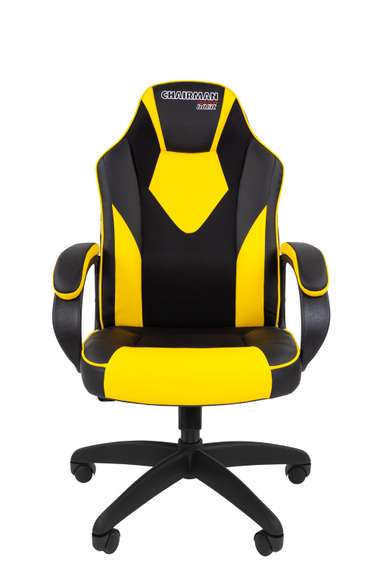 Офисное кресло Chairman   game 17 Россия экопремиум черный/желтый
