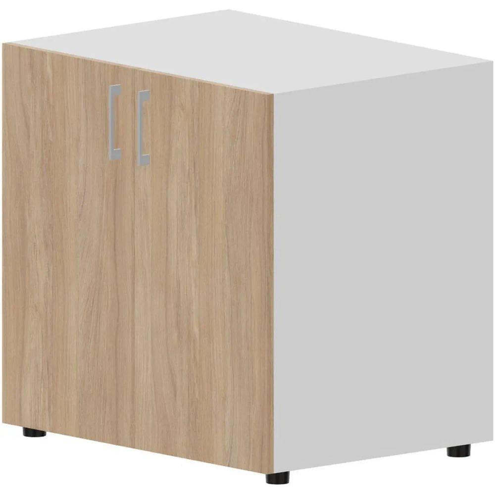 Шкаф Artwood для док./оргтех. 80х60х80, ручки-алюм Белый/Дуб св OMLD760BLOW