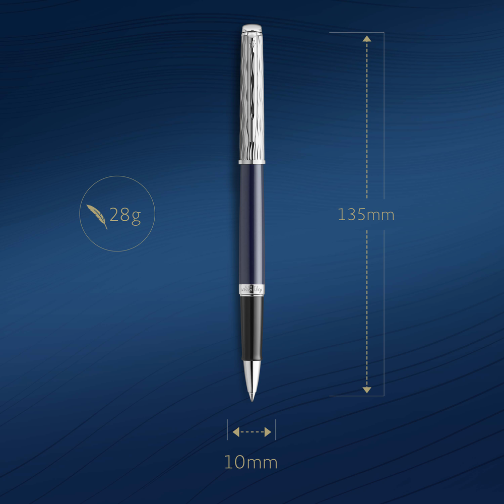 Ручка-роллер Waterman Waterman Hemisphere22 SE Deluxe Blue CT, стержень: F, цвет: Black, в подарочной упаковке