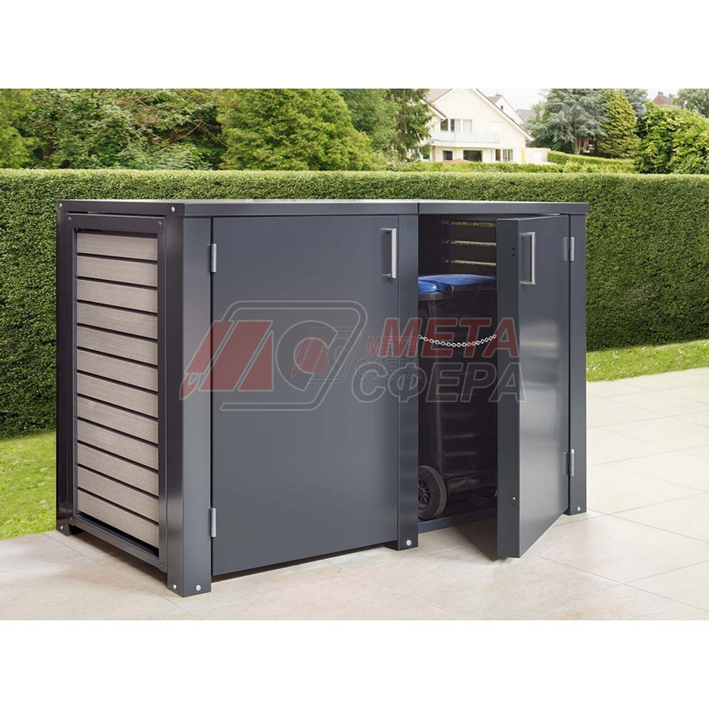 Ограждение для мусорных баков Модуль 2 секции